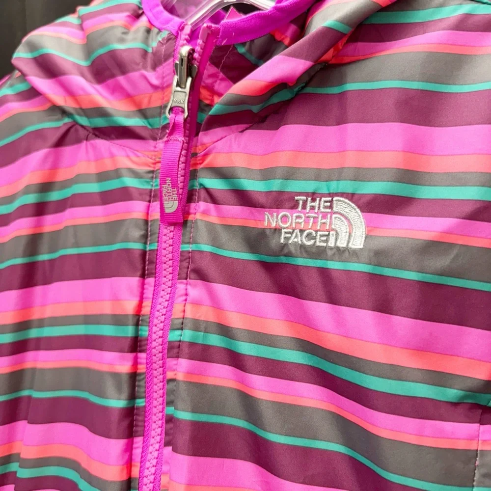 Girls Northface Striped Winter Jacket